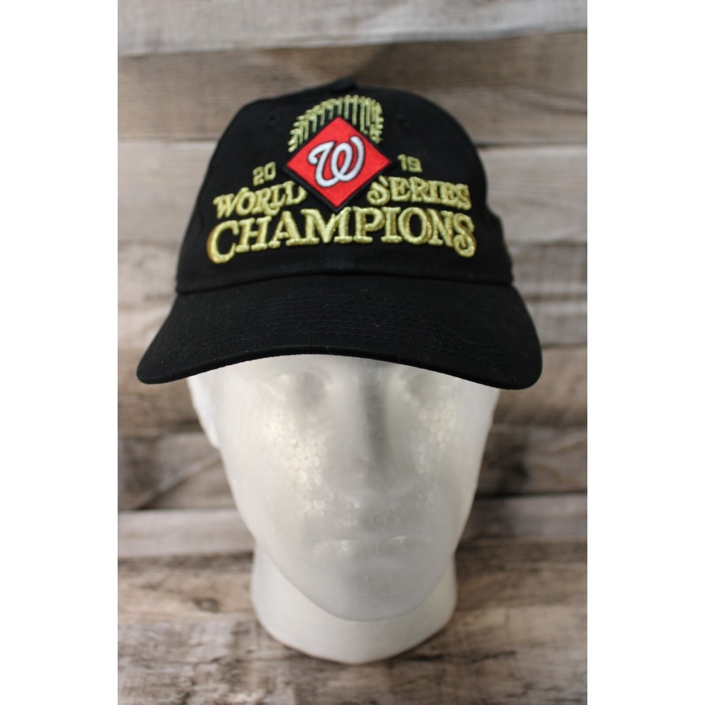 New Era MLB Washington Nationals World Series Champions Hat 2019 Black Adjustabl